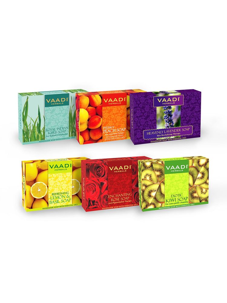 Vaadi Herbals Exotic Floavors Handmade Herbal Soaps (Pack Of 6)-picture-24