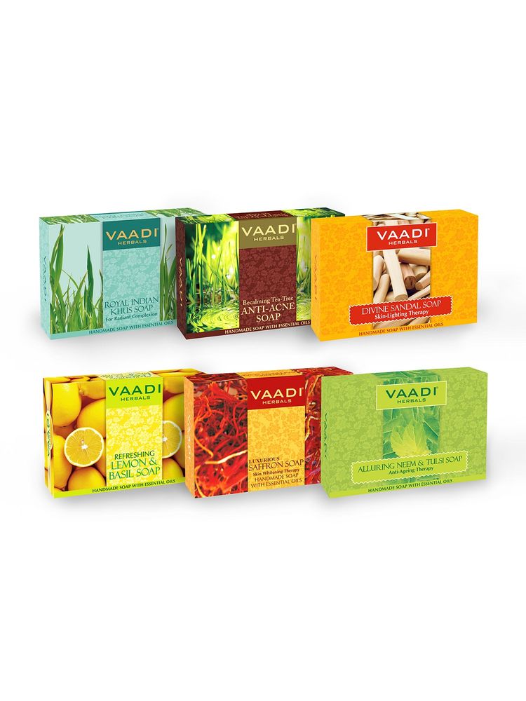 Vaadi Herbals Traditional Remedy Handmade Herbal Soaps (Pack Of 6)-picture-2