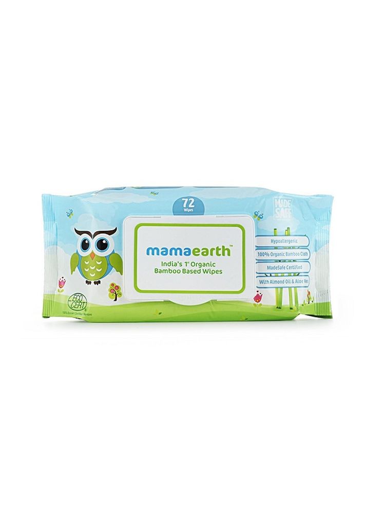 Mamaearth India's First Organic Bamboo Based Baby Wipes - 72 Wipes