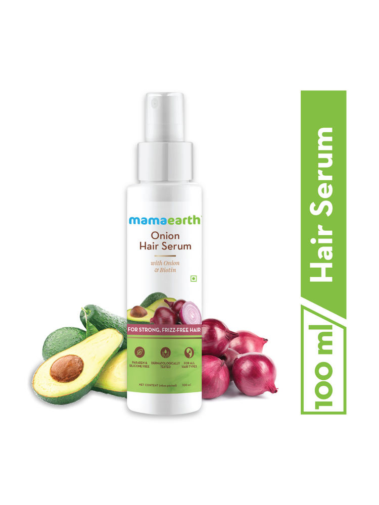 Mamaearth Onion Hair Serum with Onion & Biotin for Strong Frizz -Free Hair (100ml)
