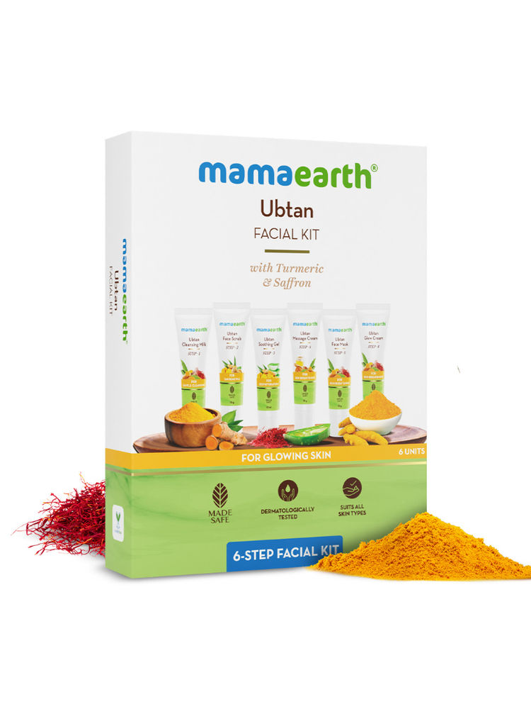 Mamaearth Ubtan Facial Kit With Turmeric & Saffron For Glowing Skin