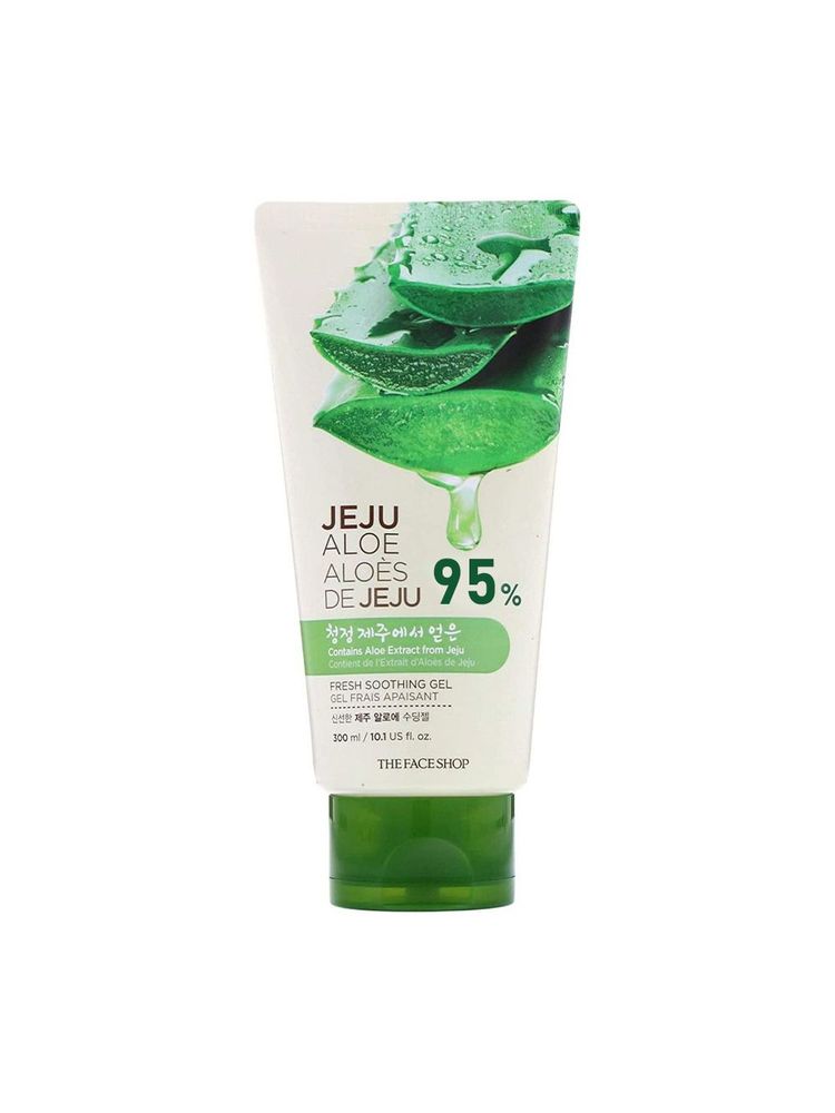 The Face Shop Jeju Aloe Fresh Soothing Gel Tube, Pure Non Sticky Aloe Gel For Body, Face & Hair-image-25