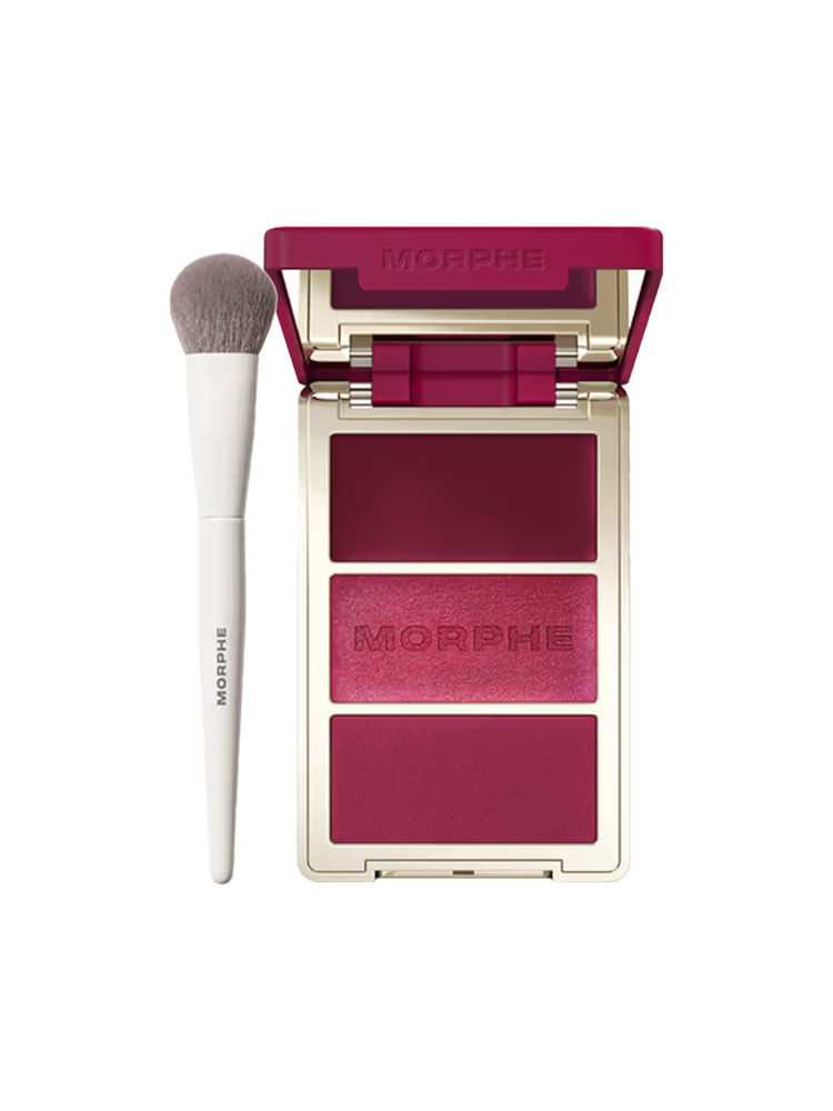 MORPHE M204 Blush Brush + Cheek Thrills Trio Wine & Dine-image-36