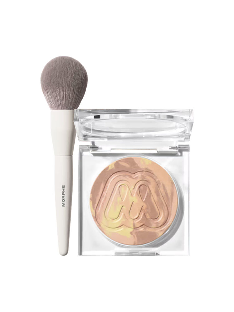 MORPHE M161 Powder Brush + Cloudlight Glow Veil Sunrise-image-0