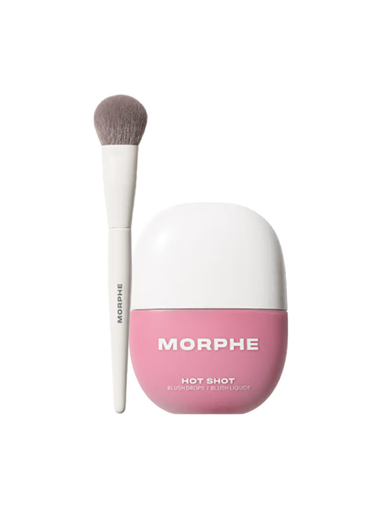 MORPHE M204 Blush Brush + Hot Shot Blush Drops That Girl-picture-15