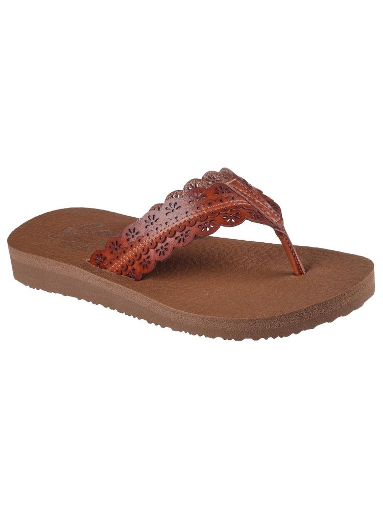 SKECHERS Women Meditation Flipflops - Brown-picture-12