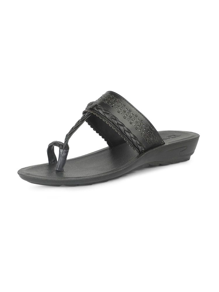 Bata Womens Toe Ring Wedge Heel Sandals - Black-picture-17