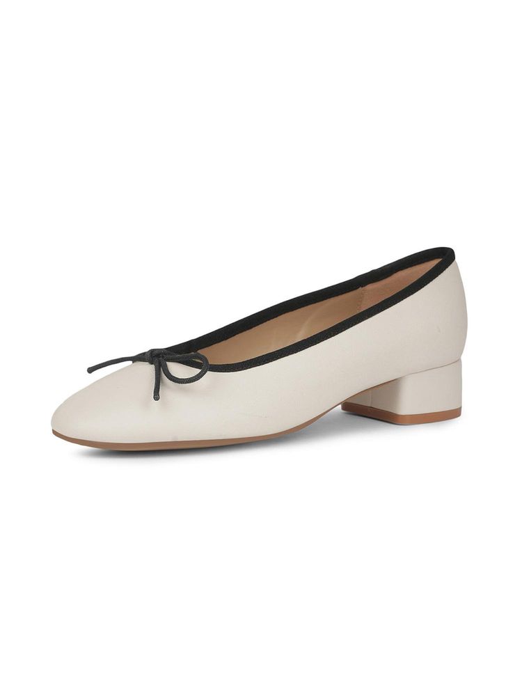 Bata Womens Block Heel Pumps - Off White-picture-34