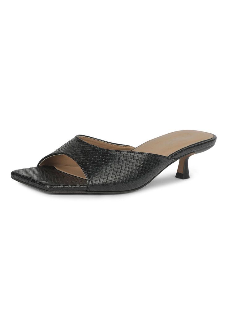 Bata Womens Mule Kitten Heels - Black-image-9