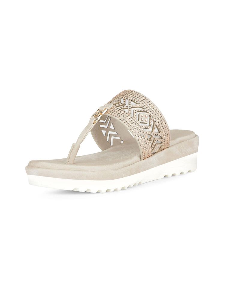 Bata Womens T- Strap Heels Beige-image-24