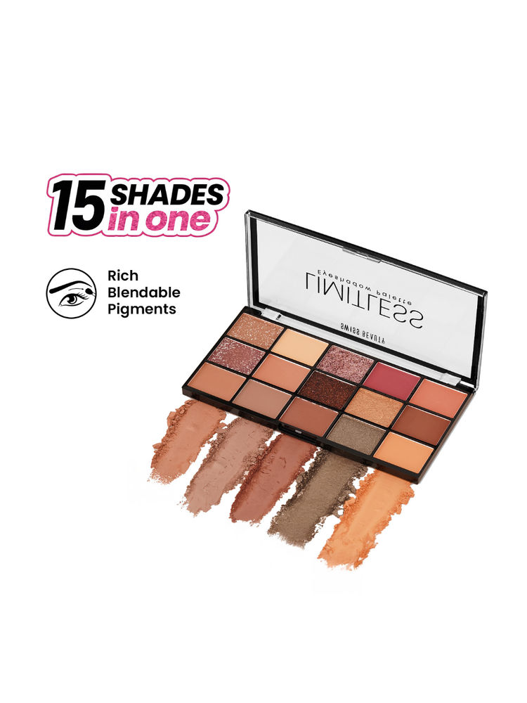 Swiss Beauty Limitless Eyeshadow Palette - Mattes, Shimmers & Metallics-picture-19
