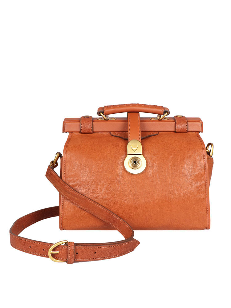 Hidesign Grazia Burnt Goat Mel Ranch Satchel Tan (M)-picture-10