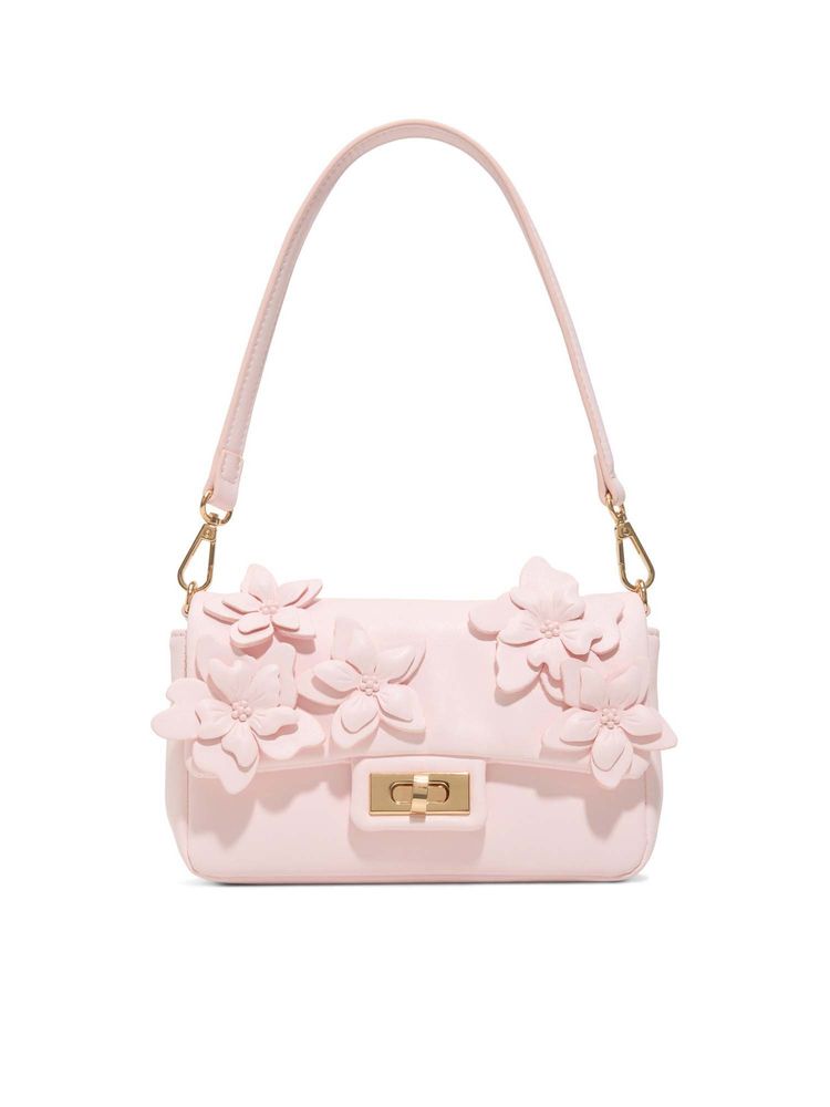 Aldo Women Evelisse Pink Floral Design Shoulder Bag