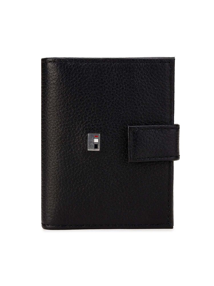u.s. polo assn. men nector black textured leather two fold wallet