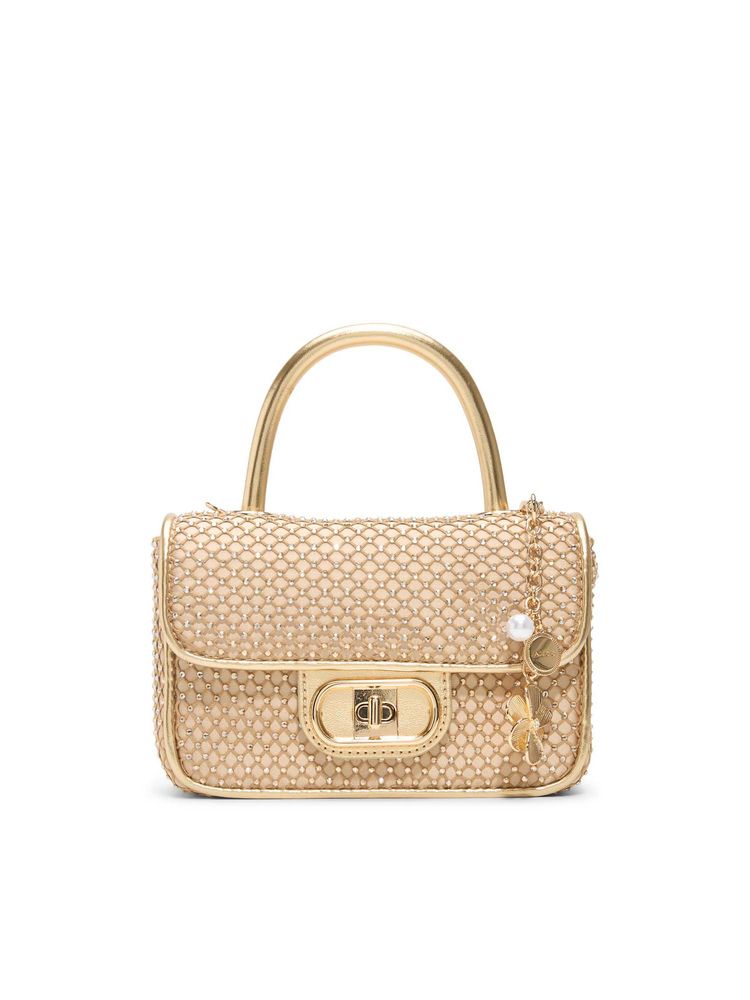 Aldo Women Lorelli Gold Handbag with Detachable Strap and Charm-picture-21