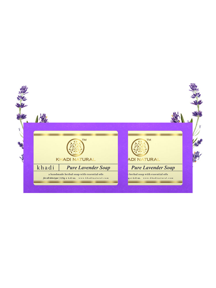 Khadi Natural Lavender Handmade Soap Pack of 2