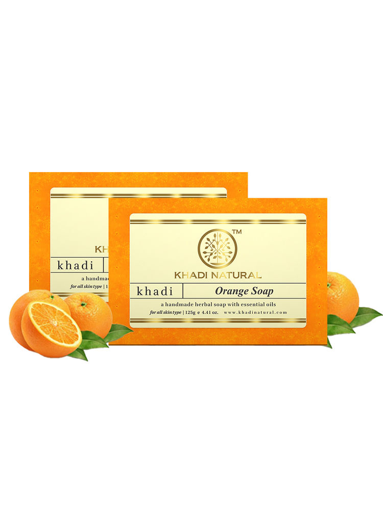 Khadi Natural Orange Handmade Soap Pack of 2-image-14