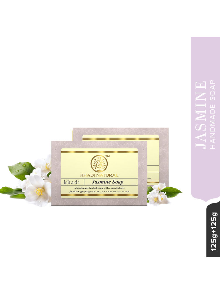 Khadi Natural Jasmine Handmade Soap Pack of 2-picture-23
