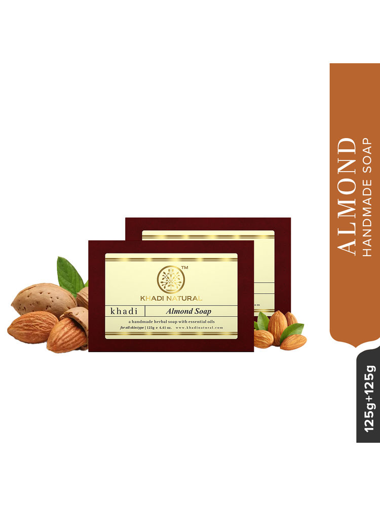 Khadi Natural Almond Handmde Soap Pack of 2-picture-28