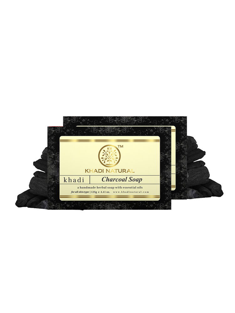 Khadi Natural Charcoal Handmade Soap (Pack of 2)
