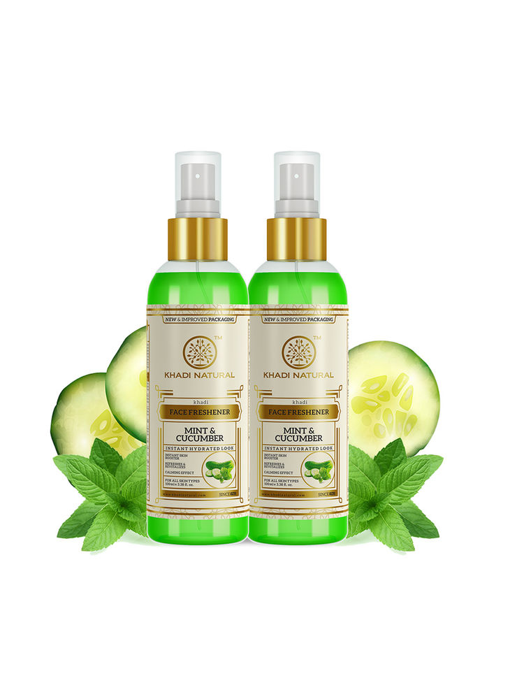 Khadi Natural Mint & Cucumber Face Freshner Spray (Pack of 2)-image-36