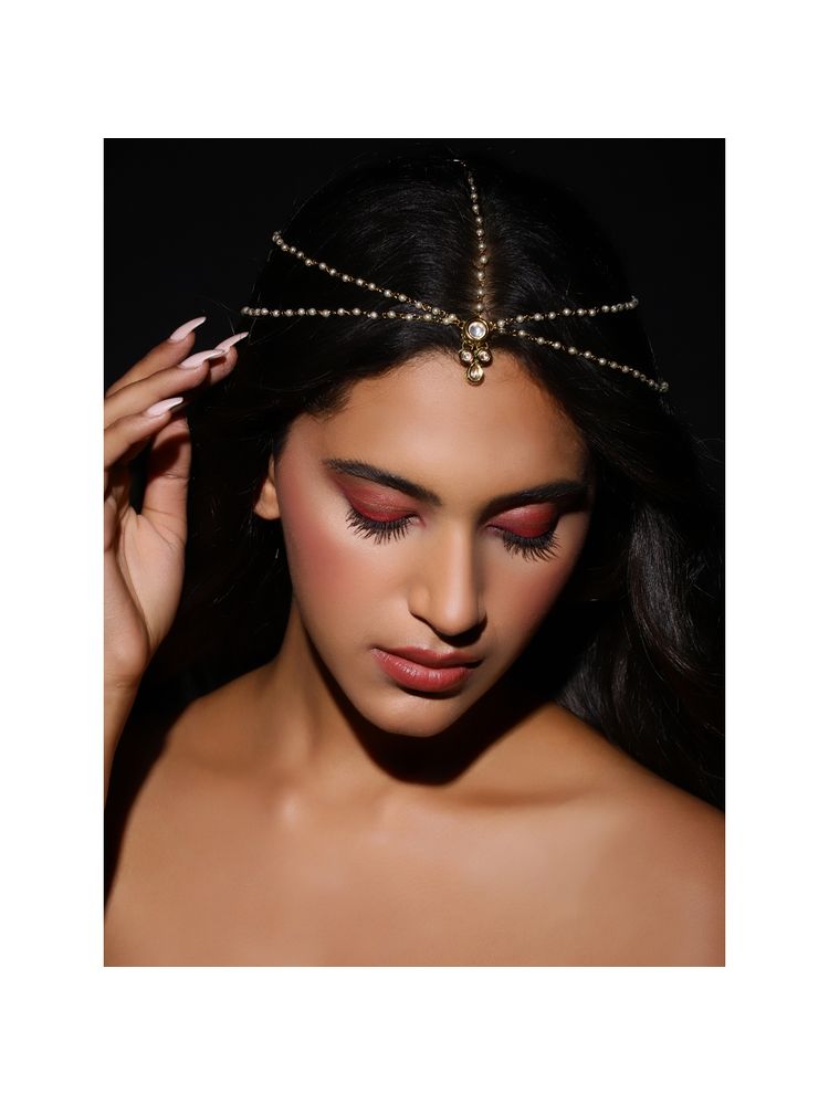 Ruby Raang Studio Gold Plated Kundan Mathapatti-picture-30