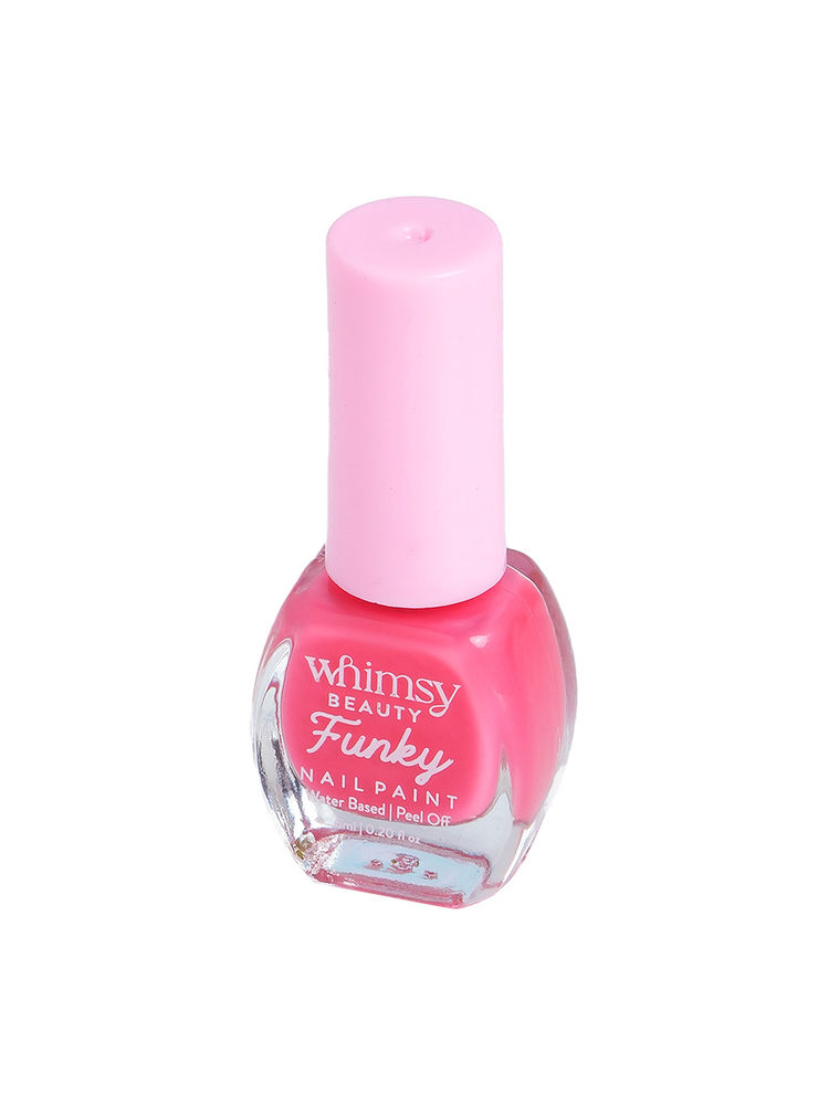 Whimsy Beauty Safe, Peel Off, Non Toxic, Water Based Nail Paint For Girls (Pink)-image-16