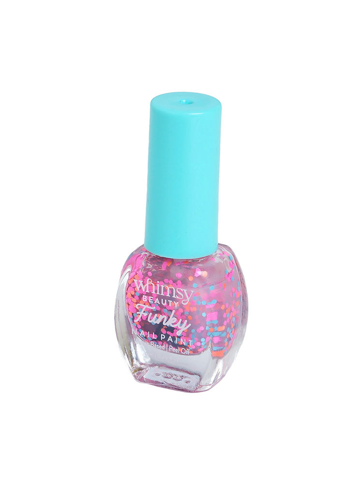 Whimsy Beauty Safe, Peel Off, Non Toxic, Water Based Nail Paint For Girls (Confetti)