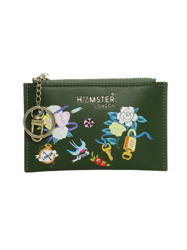 Hamster London Millionaire Victoria Card Case with Zip Green (S)-picture-12