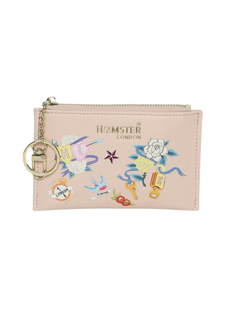 Hamster London Millionaire Victoria Card Case with Zip Pink (S)-image-5