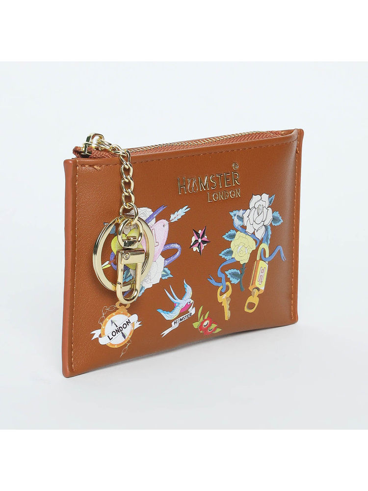 Hamster London Millionaire Victoria Card Case with Zip Tan (S)