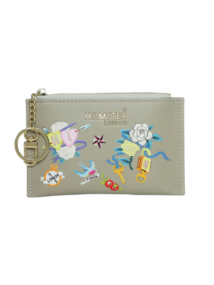 Hamster London Millionaire Victoria Card Case with Zip Grey (S)-picture-18