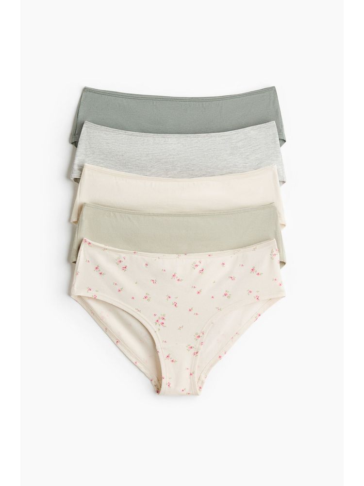 H&M Women Multi-Color 5-Pack Cotton Hipster Briefs-picture-16
