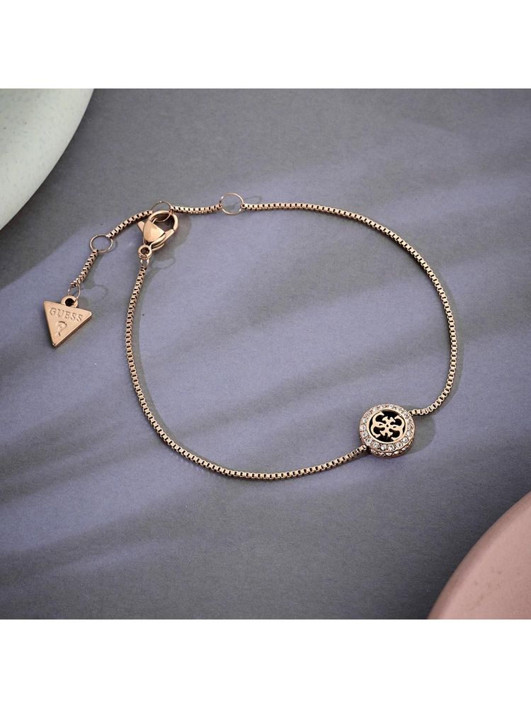 Guess 4G Crush Gold-Plated Stainless Steel Bracelet For Women-image-7