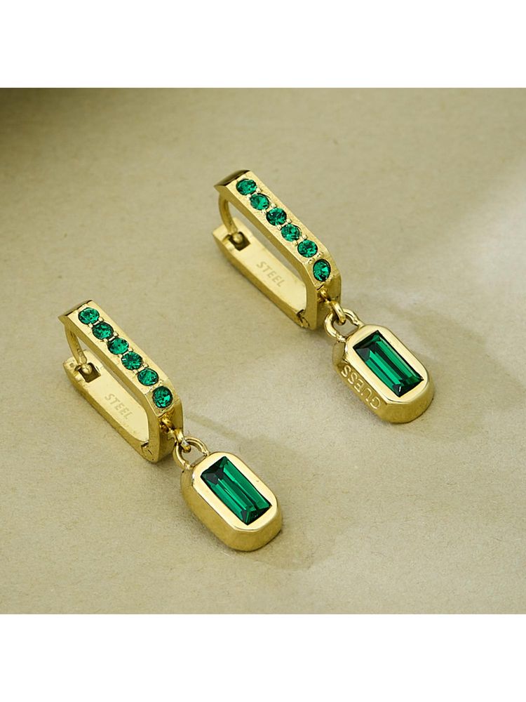 Guess Hashtag Gold-Plated Stainless Steel Earrings For Women-image-2