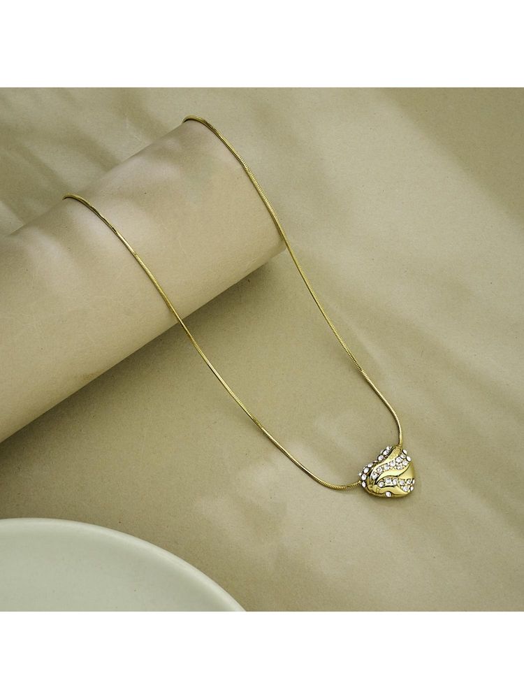 Guess In My Heart Gold-Plated Stainless Steel Necklace For Women-image-32