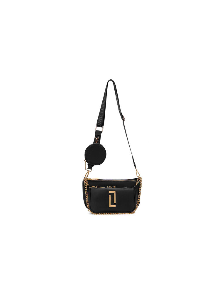 Lavie Luxe Women Duo Chunk 3 Piece Sling Bag and Pouch-Black (S)-picture-28