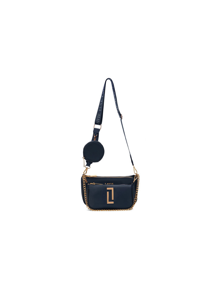Lavie Luxe Women Duo Chunk 3 Piece Sling Bag and Pouch-Navy Blue (S)-picture-12