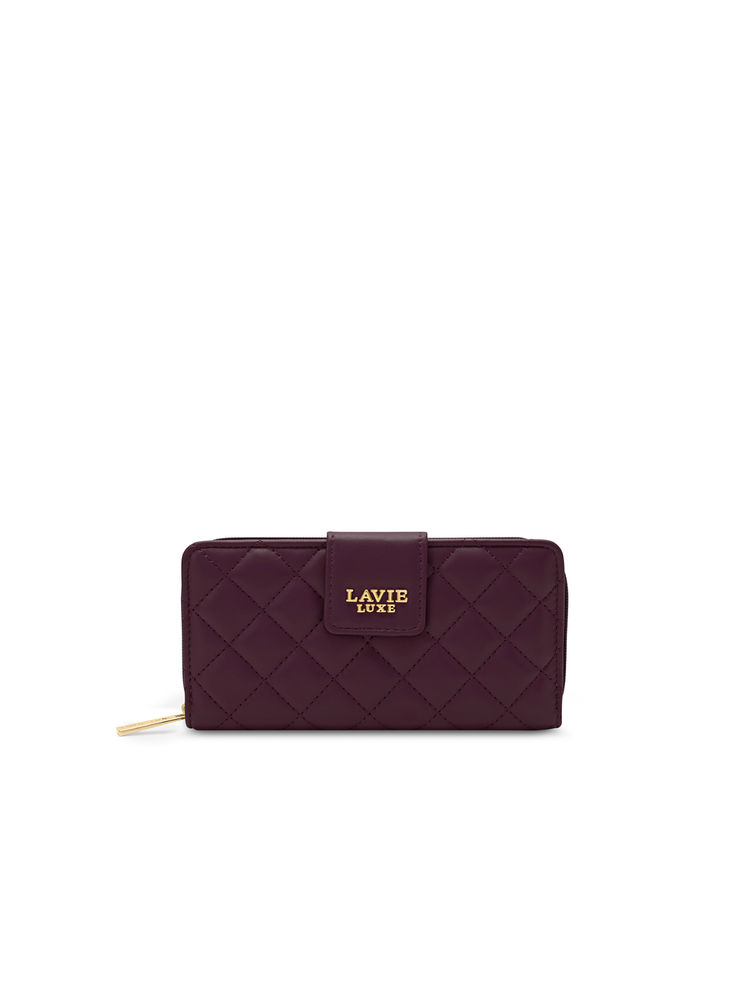 Lavie Luxe Women Diamond25 Bifold Zip Wallet -Purple (L)-image-31