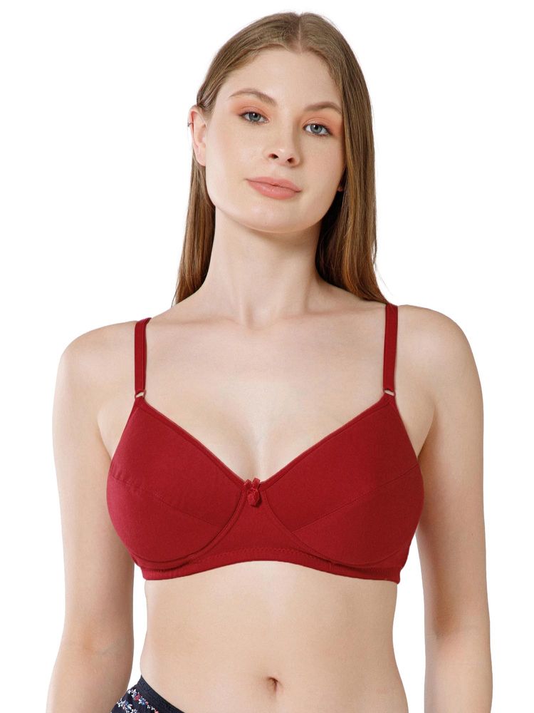 Bodycare Women Maroon Padded Cotton Full Coverage Bra-image-39
