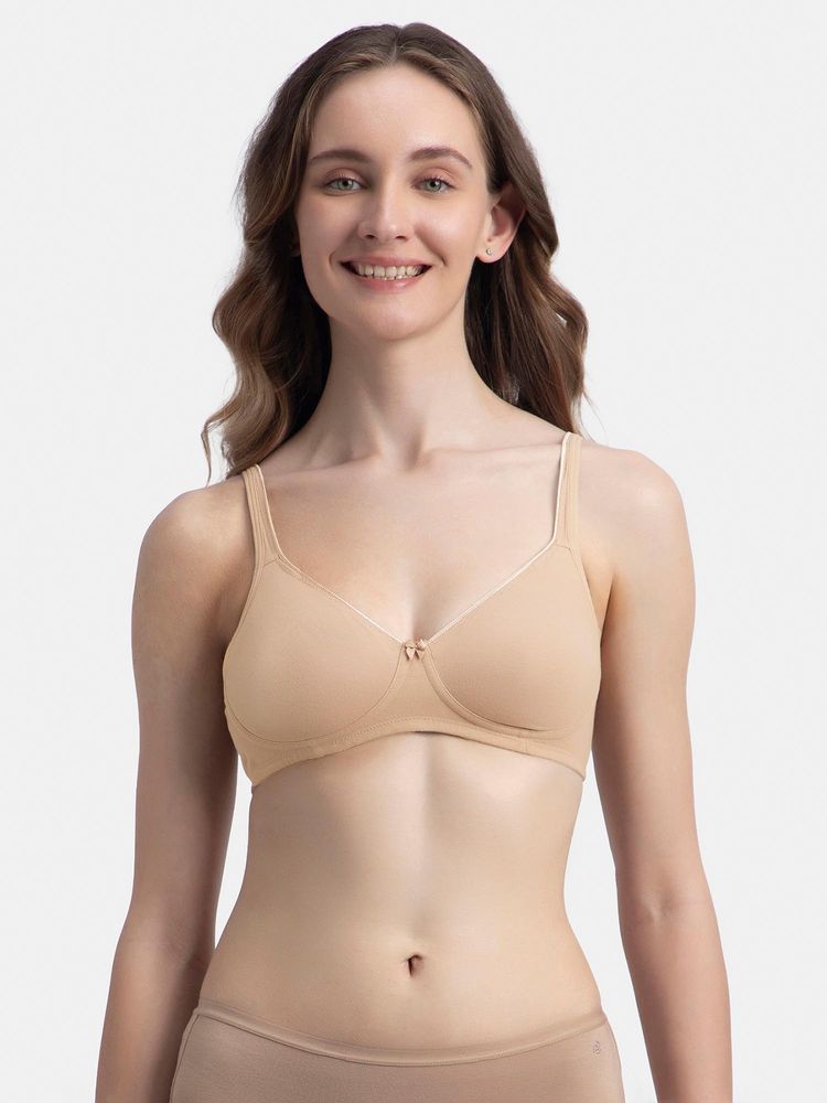 Jockey Women 1722 Wire Free Non Padded Cotton Elastane Bra - Almondine-picture-22