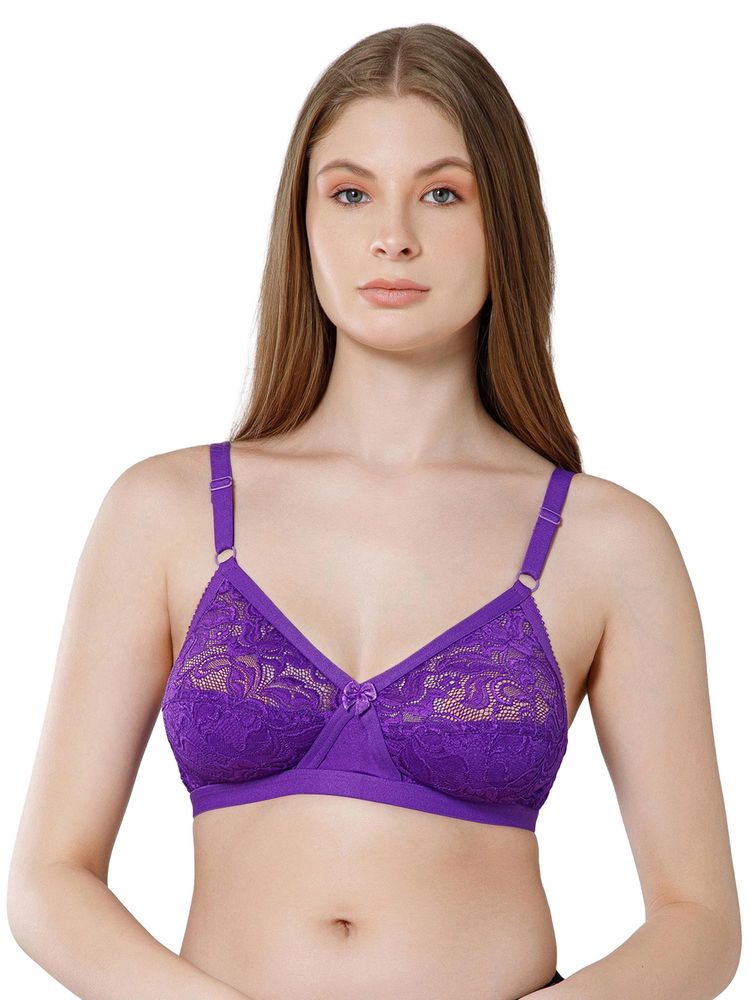Bodycare Women Purple Lightweight Wire Full Coverage Bra-image-0