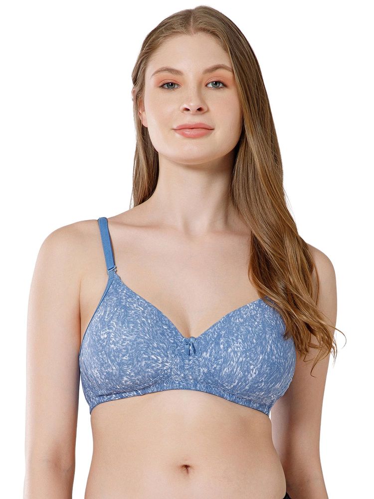 Bodycare Women Blue Seamless Padded Microfiber Push-Up Bra-image-41