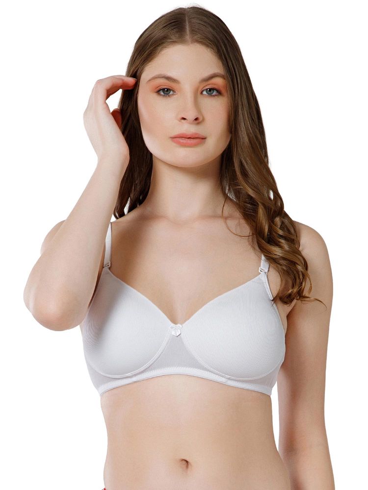 Bodycare Women White Seamless Full Coverage Padded Bra-image-4