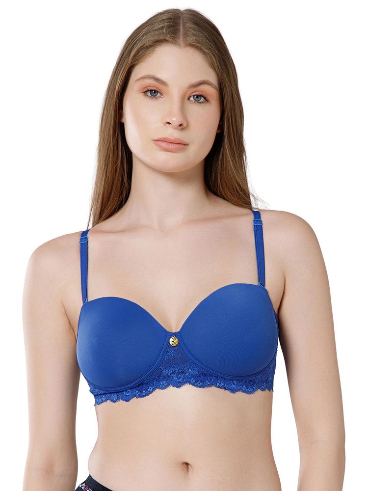 Bodycare Women Blue Solid Seamless Padded Bra-image-9