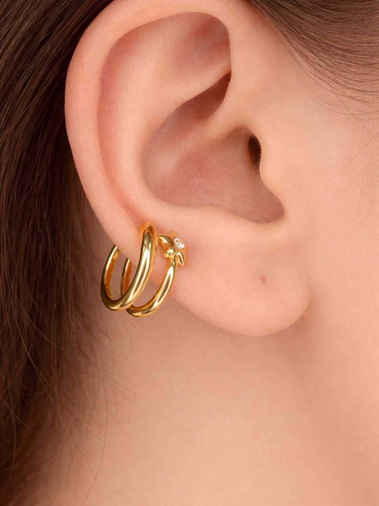 ZAISHA White Stainless Steel White Stones Earrings-image-11