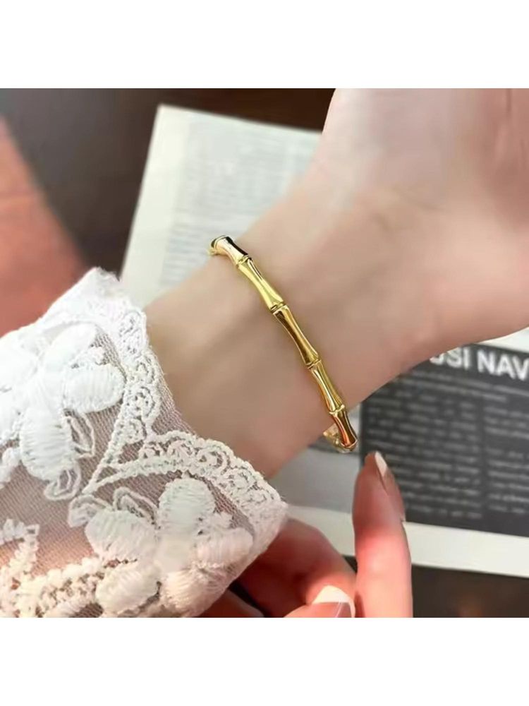 Jazz and Sizzle Gold Brass Statement Cuff-image-11