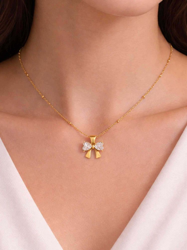 ZAISHA White Stainless Steel White Stones Necklace-image-14