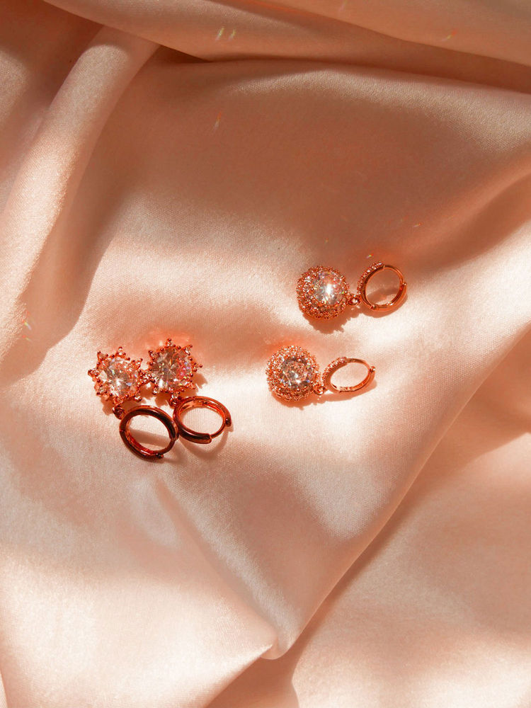 Aphrodyte Me Rose Gold Drop Earring (Pack of 2)-picture-15