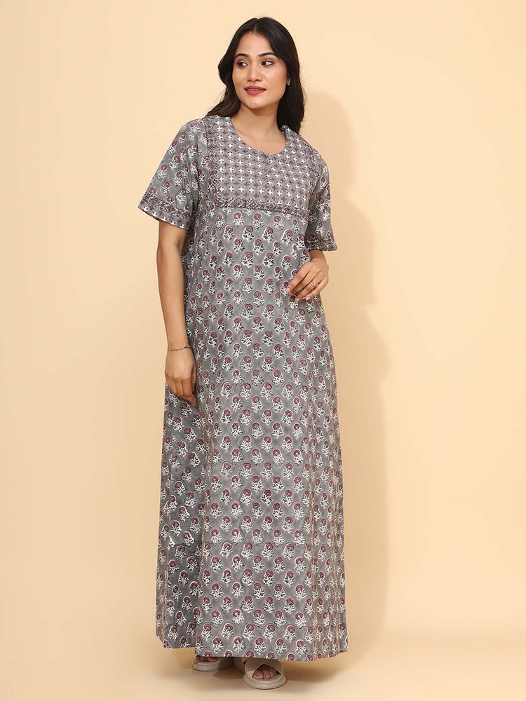 YELLOW BLOOM Misty Bloom Nightdress-picture-11